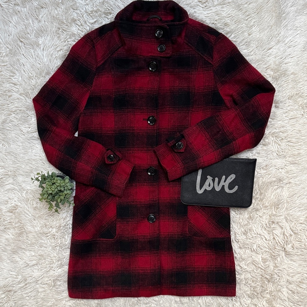 ๐2X HP๐ Weatherproof Plaid Peacoat ๐ Red & Black - Picture 2 of 16